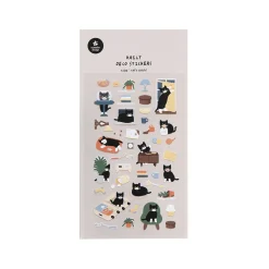 Black Cat Deco Sticker
