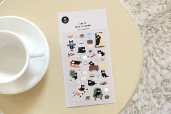 Black Cat Deco Sticker