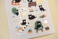 Black Cat Deco Sticker