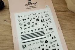 Black Love Nail Deco Sticker