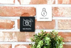 Black Pictogram Door Sign