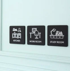 Black Pictogram Door Sign