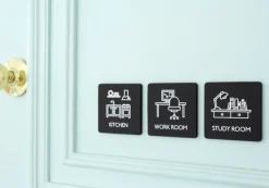Black Pictogram Door Sign