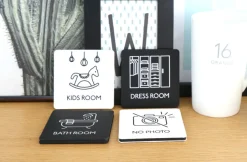 Black Pictogram Door Sign