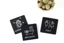 Black Pictogram Door Sign