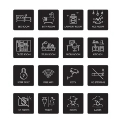 Black Pictogram Door Sign