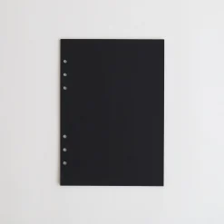 Black 6 Ring A5 Plain Note Refill