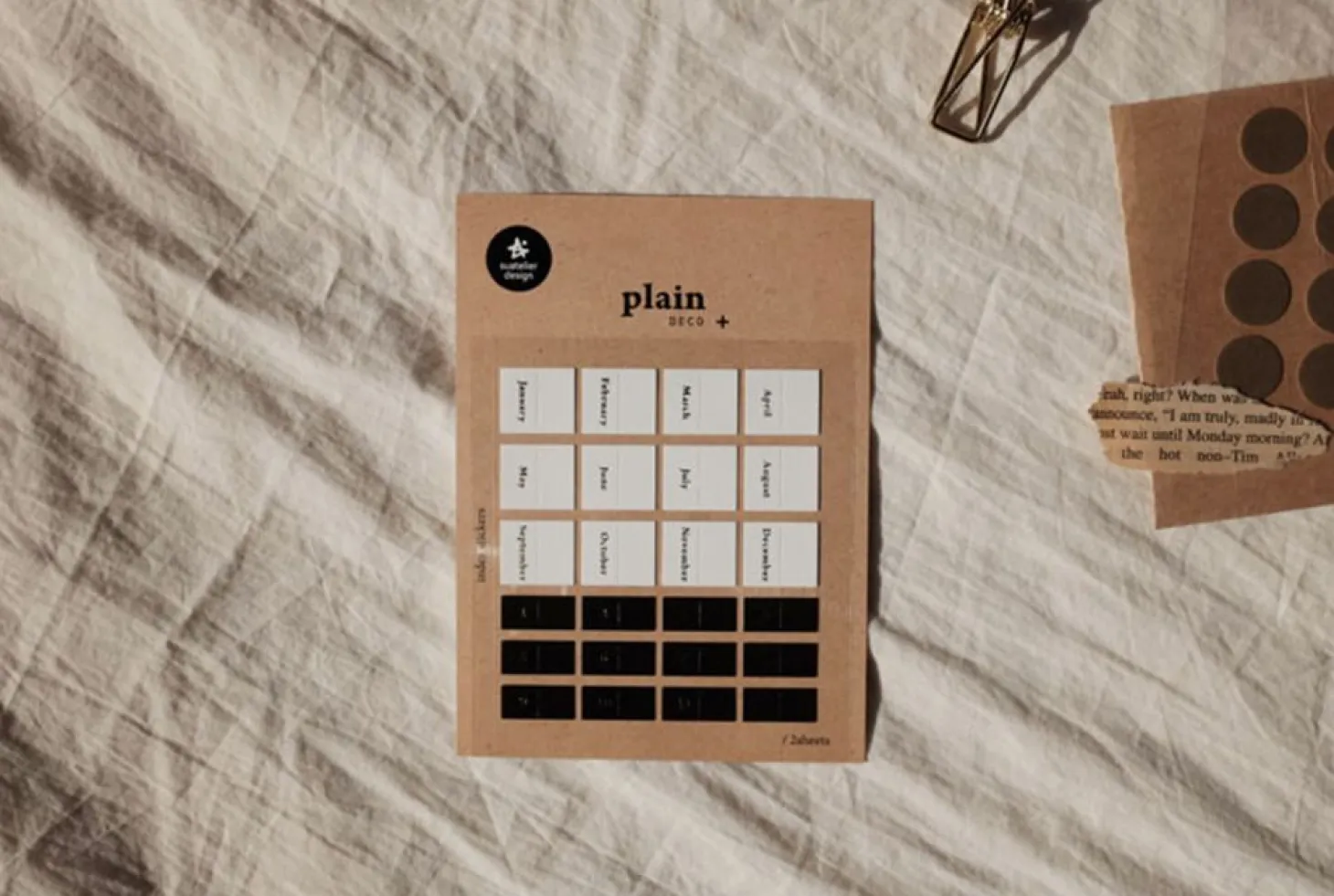Black & White Index Sticker Set