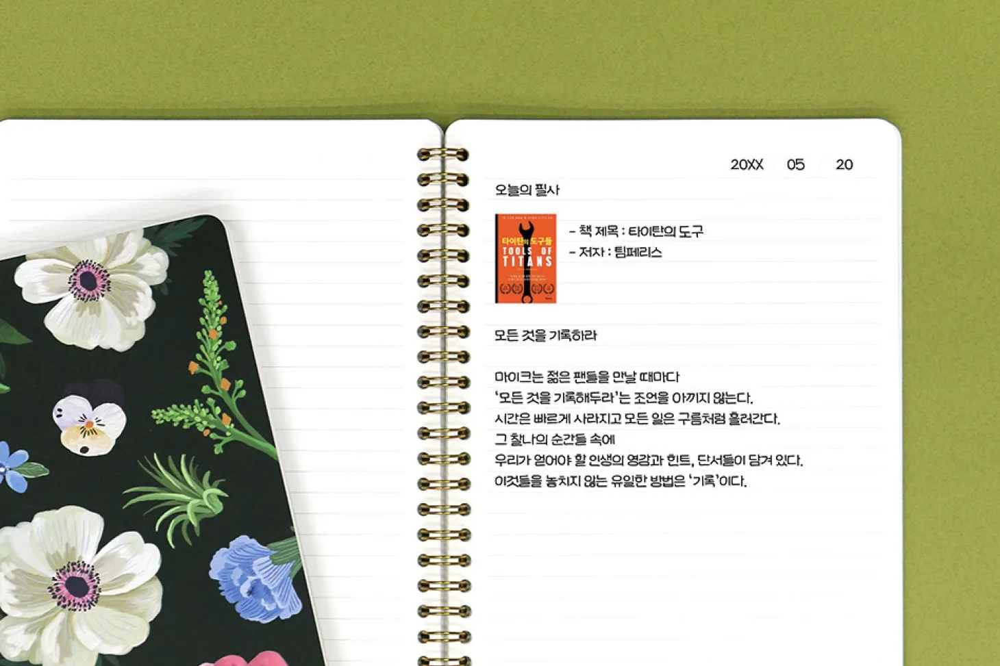 Blooming Spiral A5 Lined Notebook