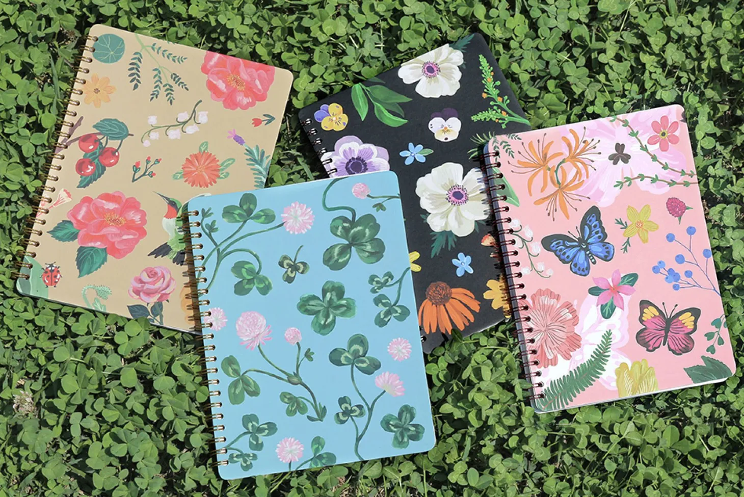 Blooming Spiral A5 Lined Notebook