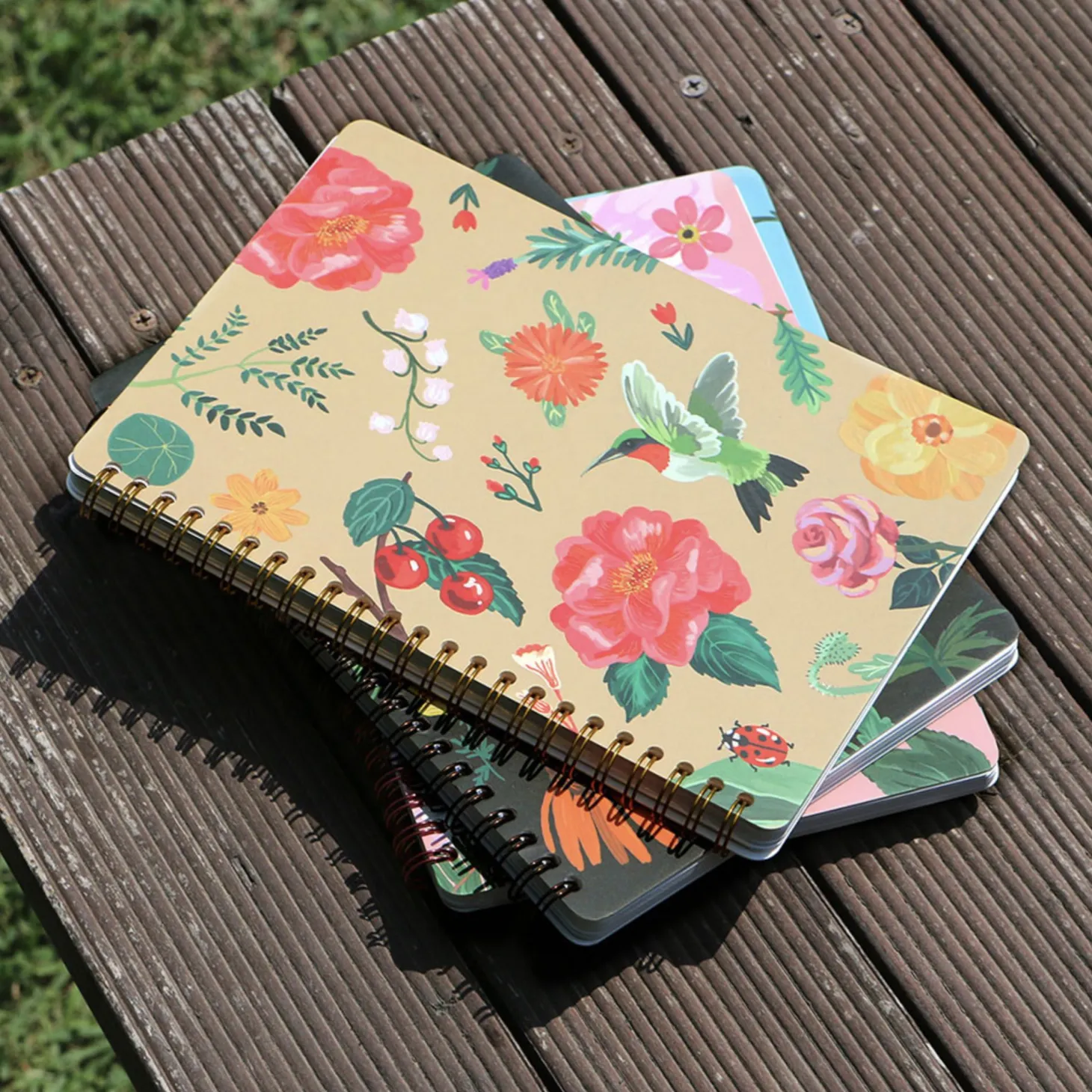Blooming Spiral A5 Lined Notebook