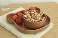 Brown Cozy Bear Bowl & Plate Set