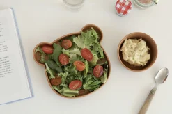 Brown Cozy Bear Bowl & Plate Set