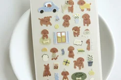 Brown Puppy's Life Deco Sticker