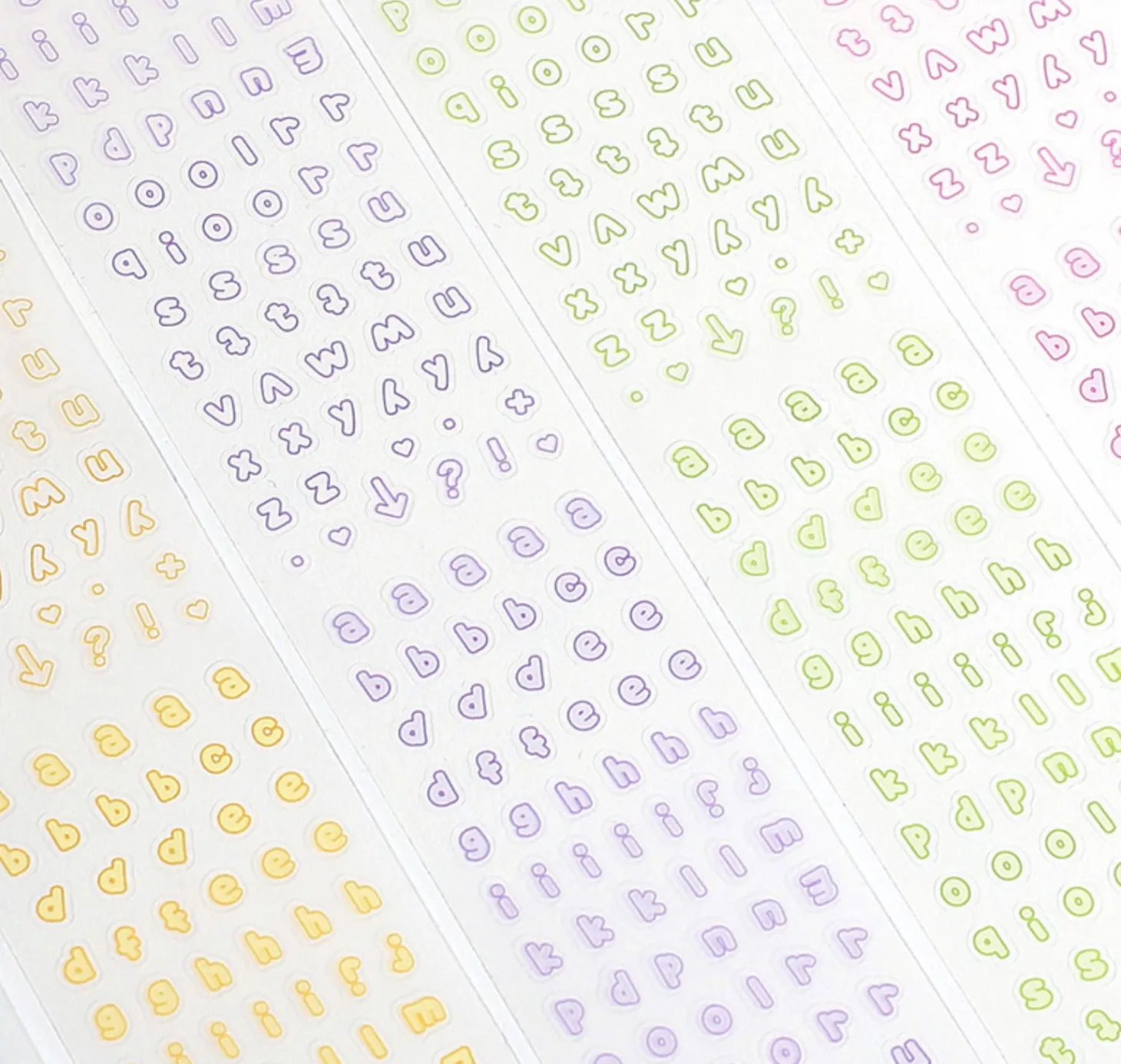 Bubble Alphabet Kiss Cut Tape