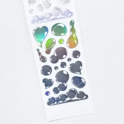 Bubbles Hologram Slim Sticker