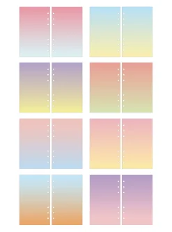 Bulk 6 Ring A6 Gradient Note Refill