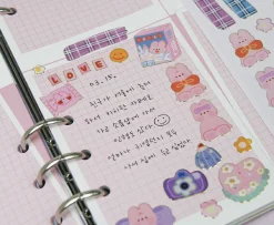 Bunny Gold Line Deco Sticker
