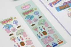 Bunny Gold Line Deco Sticker