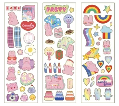 Bunny Gold Line Deco Sticker