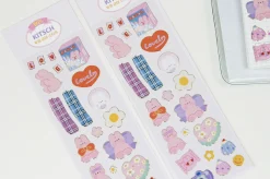 Bunny Gold Line Deco Sticker