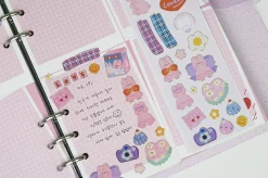 Bunny Gold Line Deco Sticker