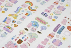 Bunny Gold Line Deco Sticker