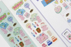 Bunny Gold Line Deco Sticker