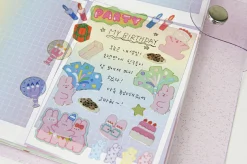 Bunny Gold Line Deco Sticker