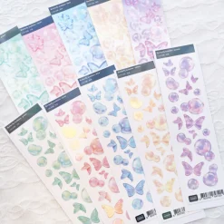 Butterfly Bubble Hologram Slim Sticker