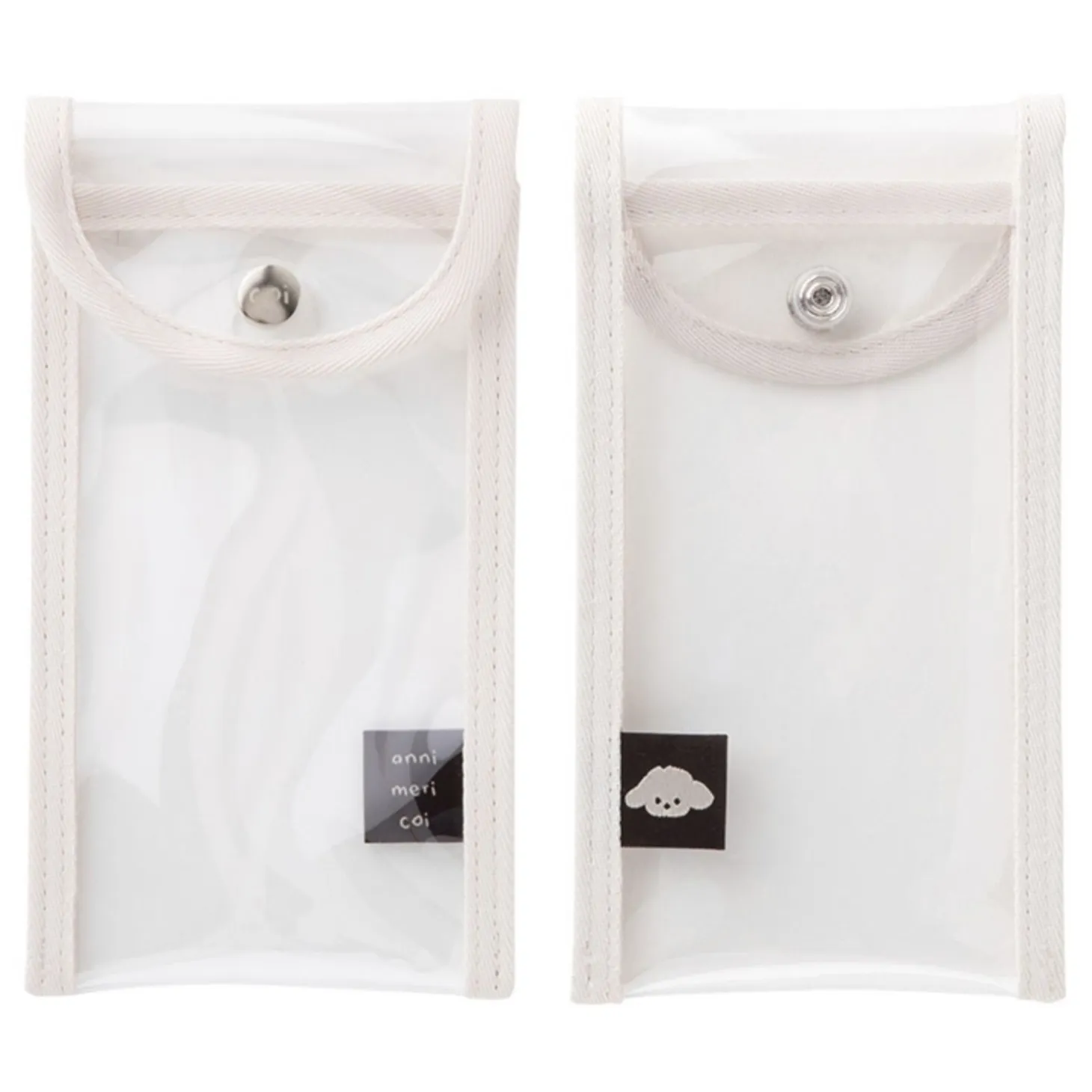 Button Translucent Pen Pouch