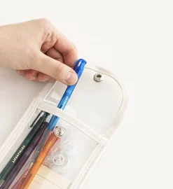 Button Translucent Pen Pouch