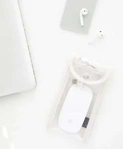 Button Translucent Pen Pouch