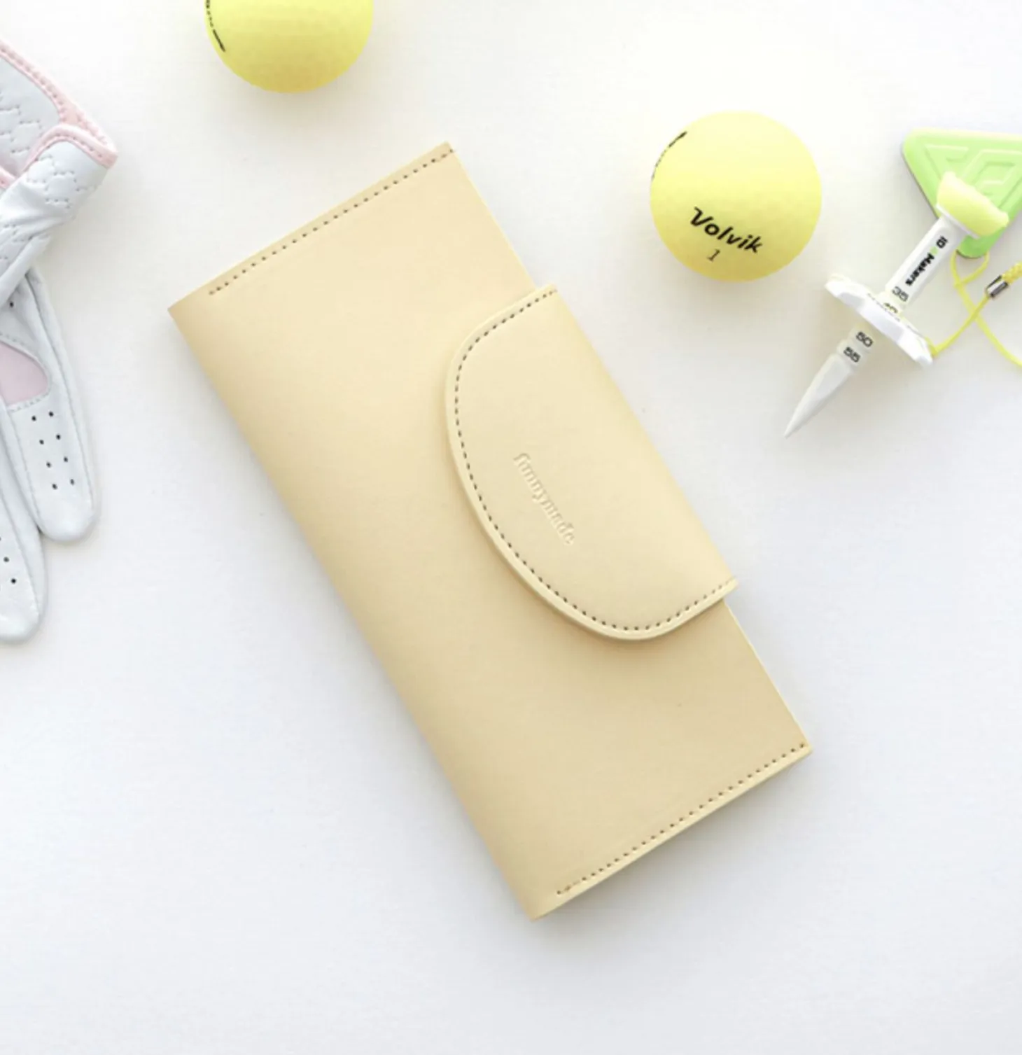 Button Vegan Leather Double Bill Pocket