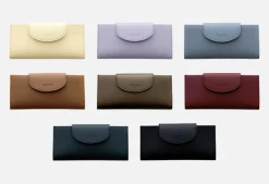 Button Vegan Leather Double Bill Pocket