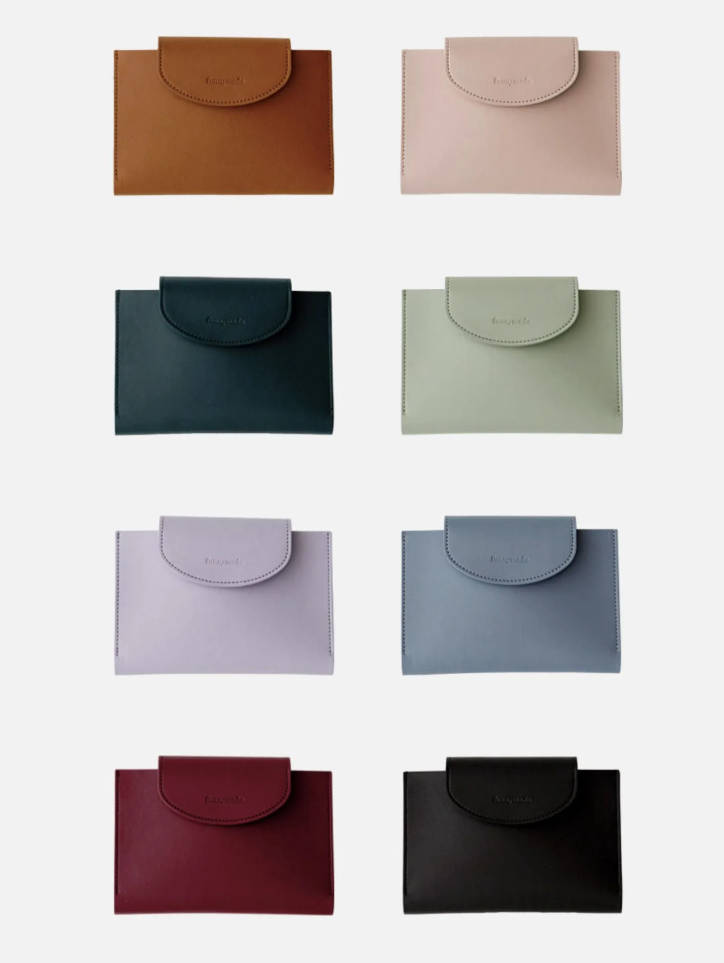 Button Vegan Leather Passport Wallet