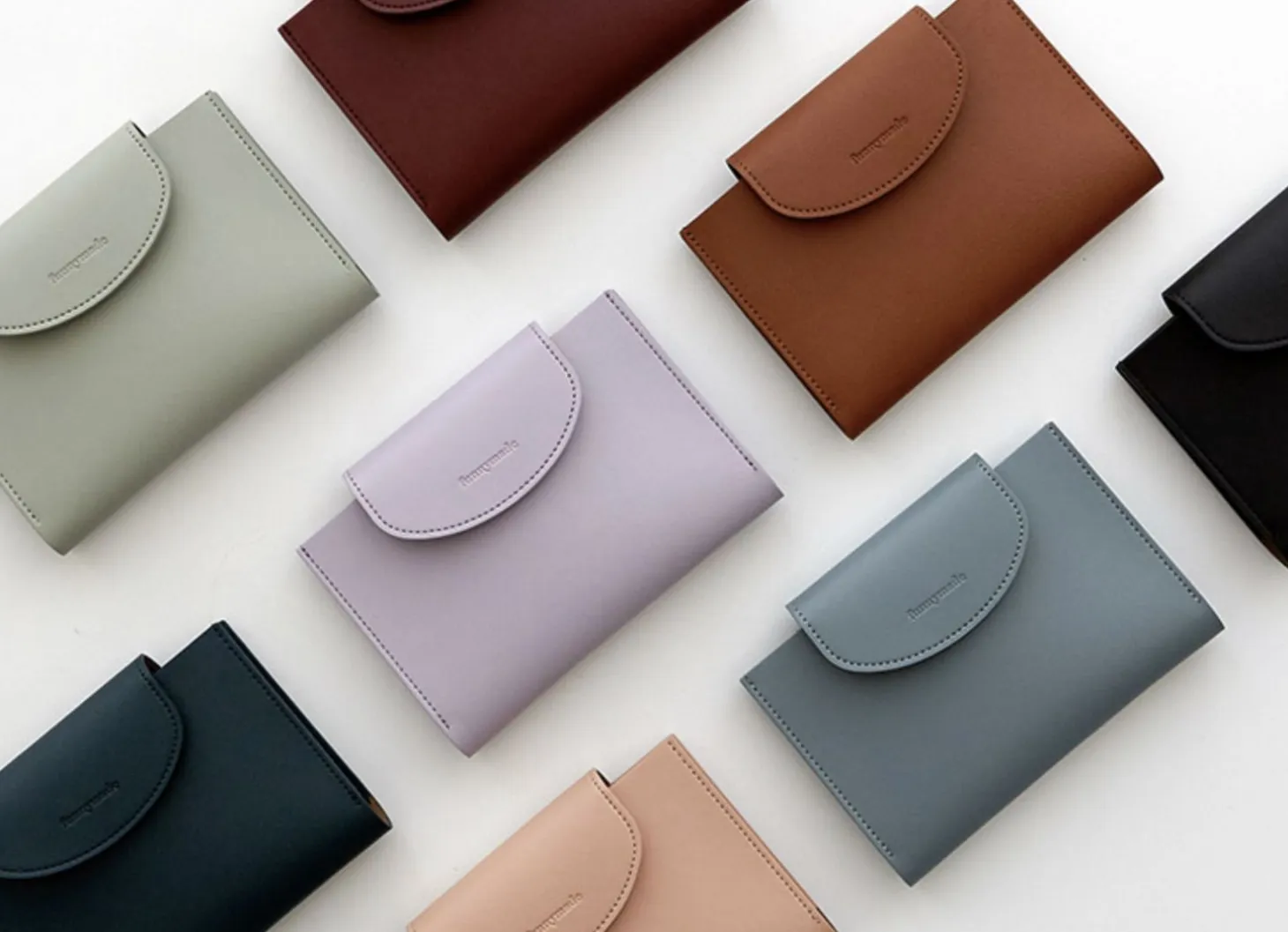 Button Vegan Leather Passport Wallet