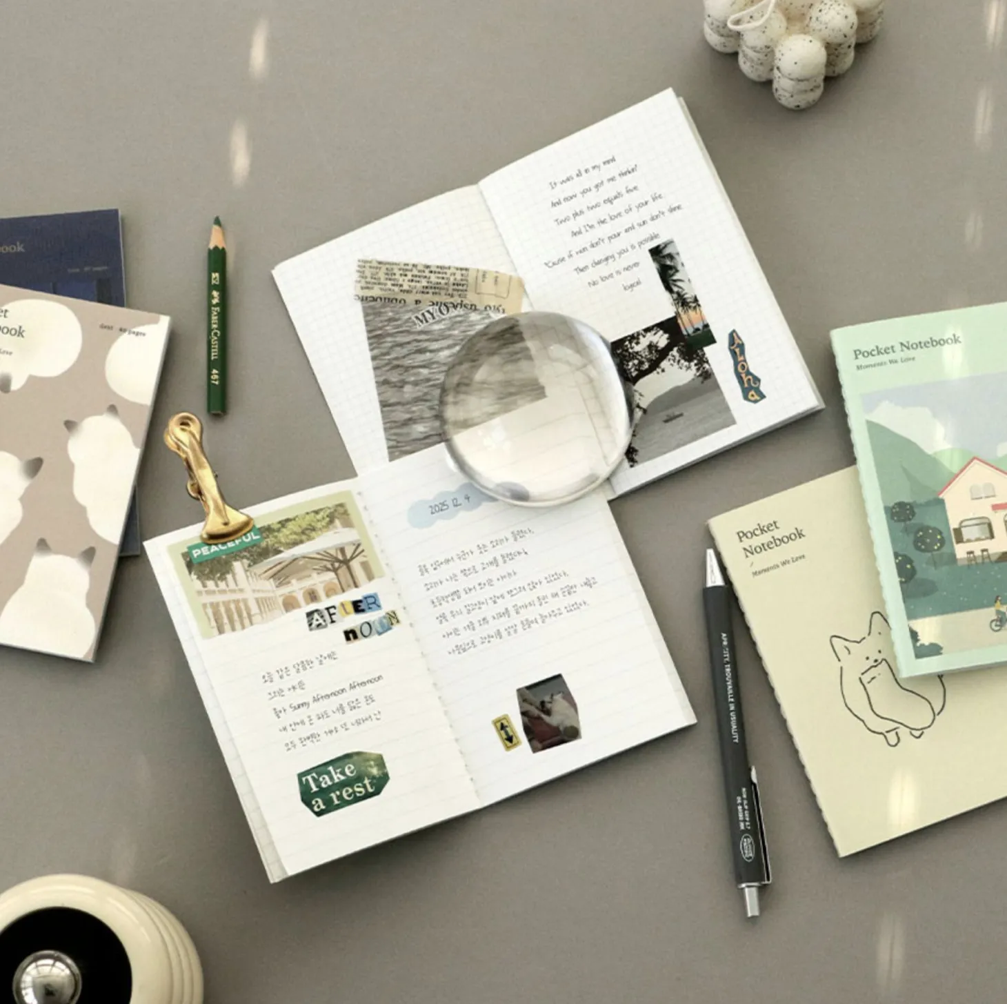 Calm Days Pocket Grid Notebook