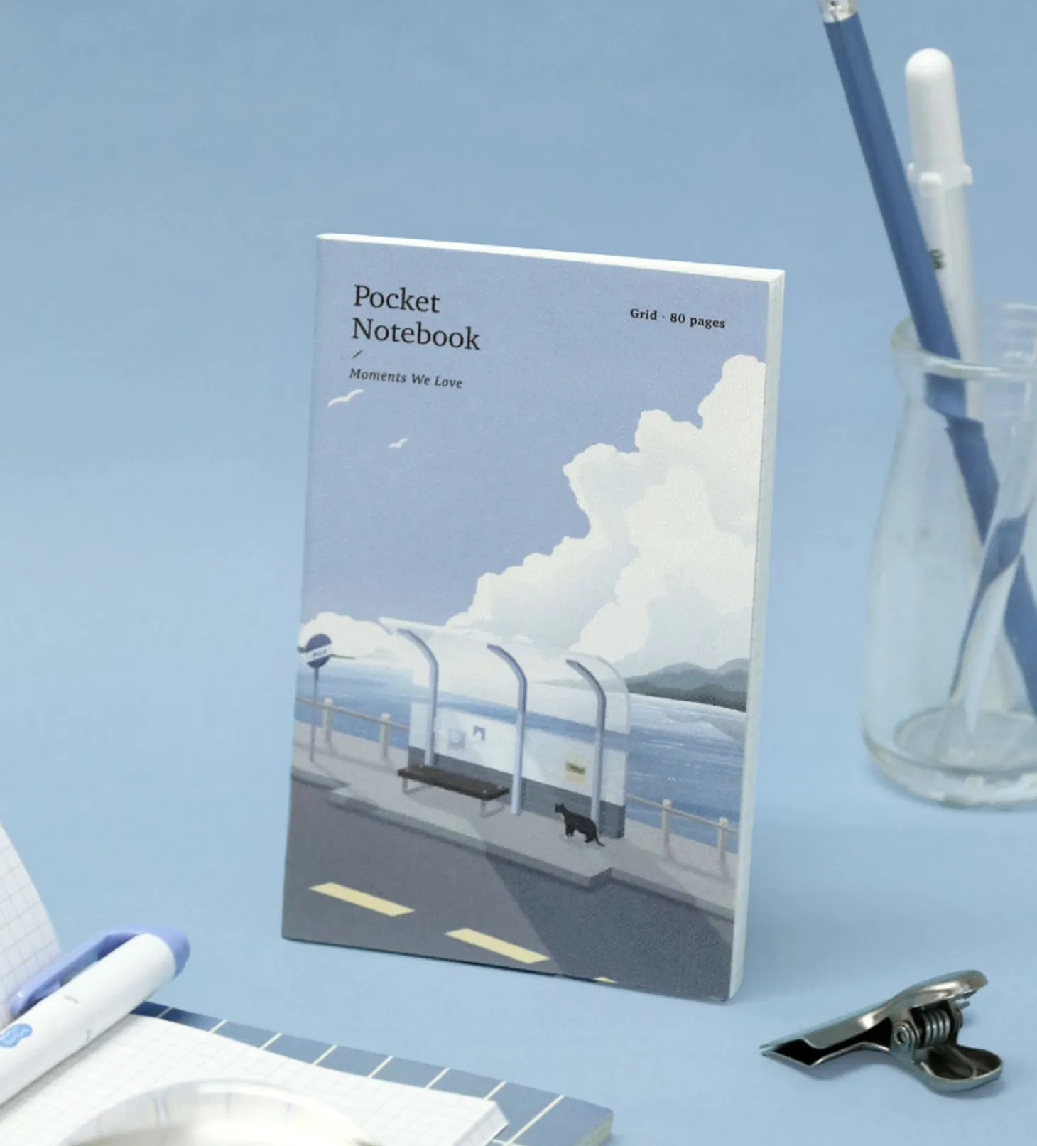 Calm Days Pocket Grid Notebook