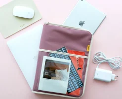 Canvas 13 in. Laptop Pouch + Mouse Pad Set