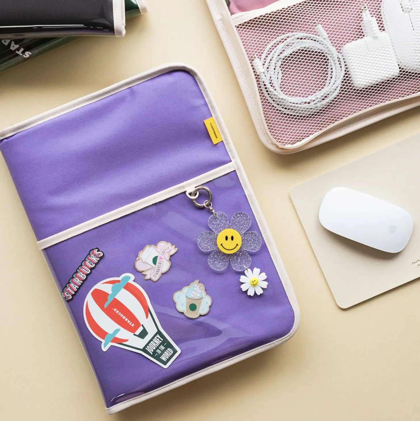 Canvas 13 in. Laptop Pouch + Mouse Pad Set