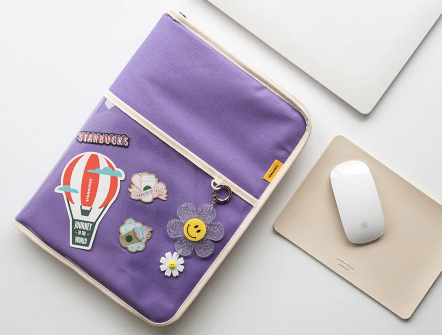 Canvas 13 in. Laptop Pouch + Mouse Pad Set