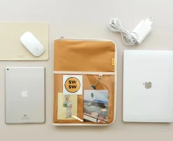 Canvas 13 in. Laptop Pouch + Mouse Pad Set