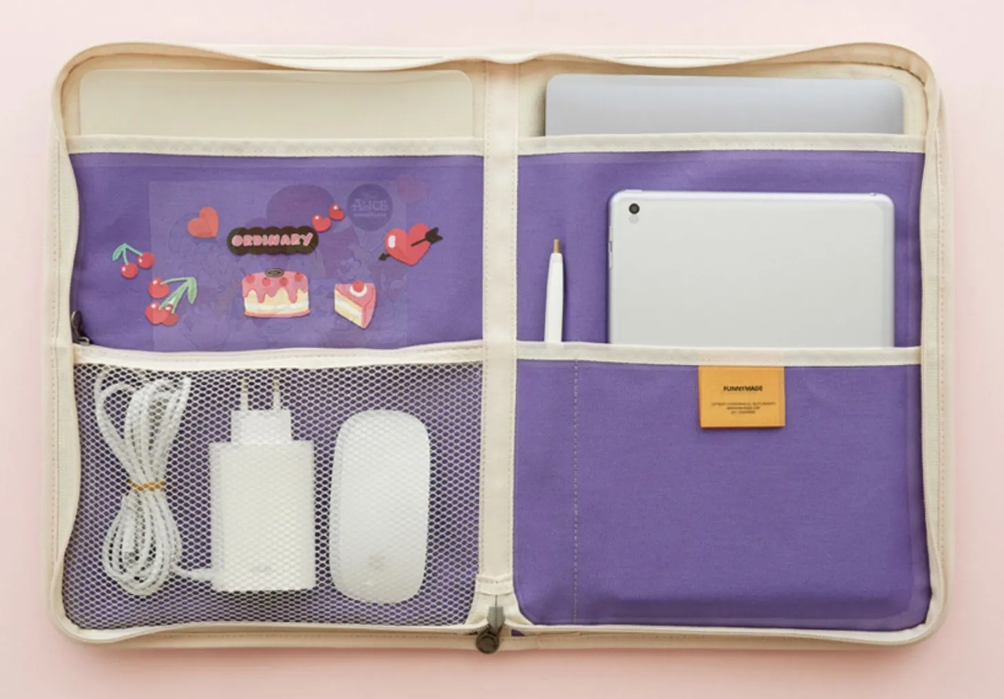 Canvas 13 in. Laptop Pouch + Mouse Pad Set
