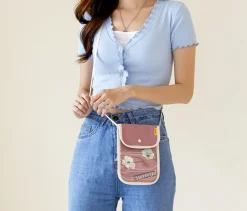 Canvas Slim Phone Crossbody Bag