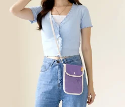 Canvas Slim Phone Crossbody Bag