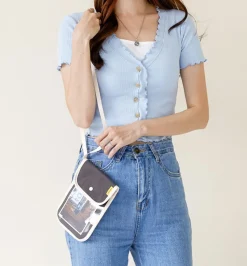 Canvas Slim Phone Crossbody Bag