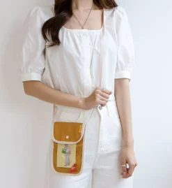 Canvas Slim Phone Crossbody Bag