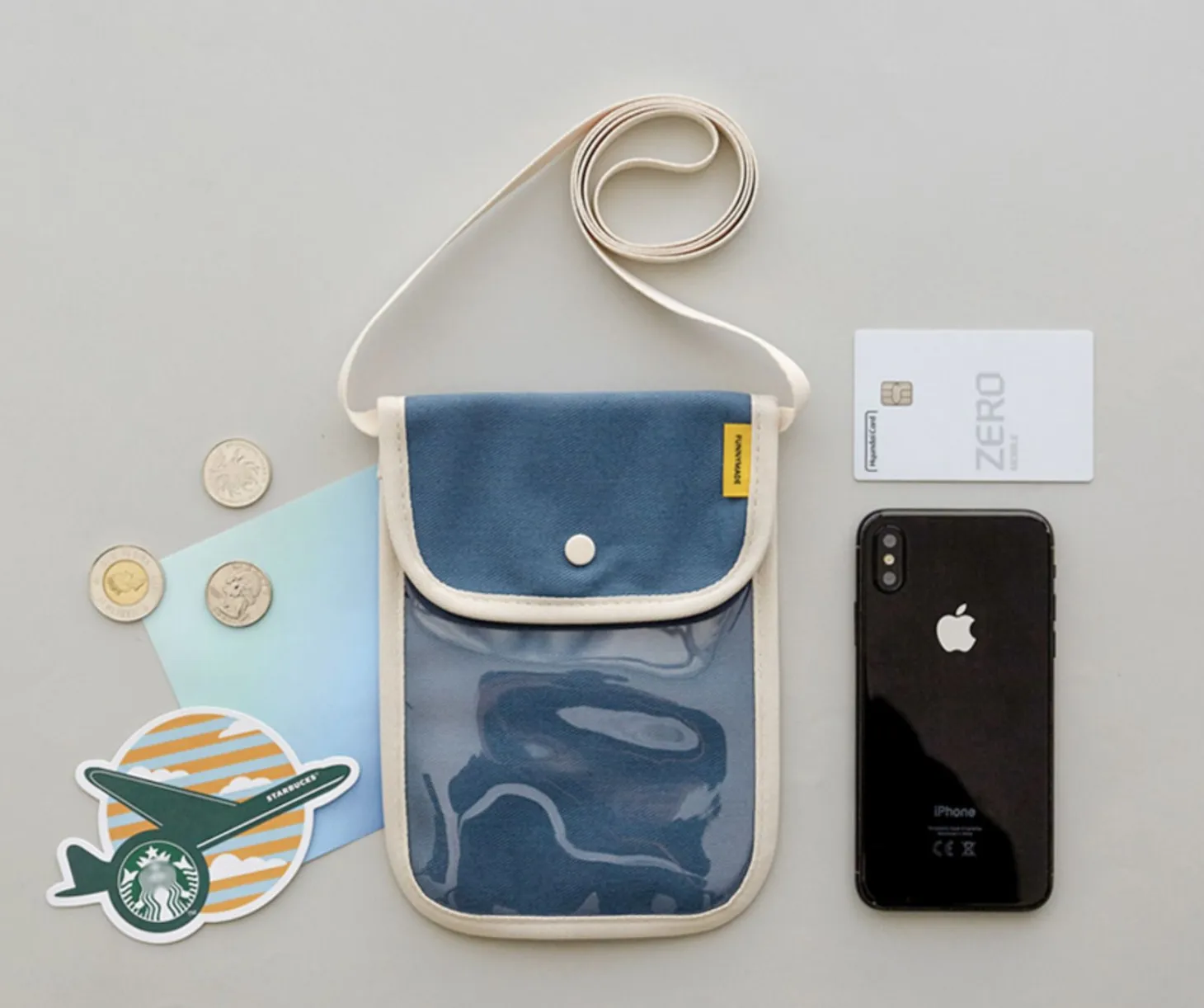 Canvas Slim Phone Crossbody Bag