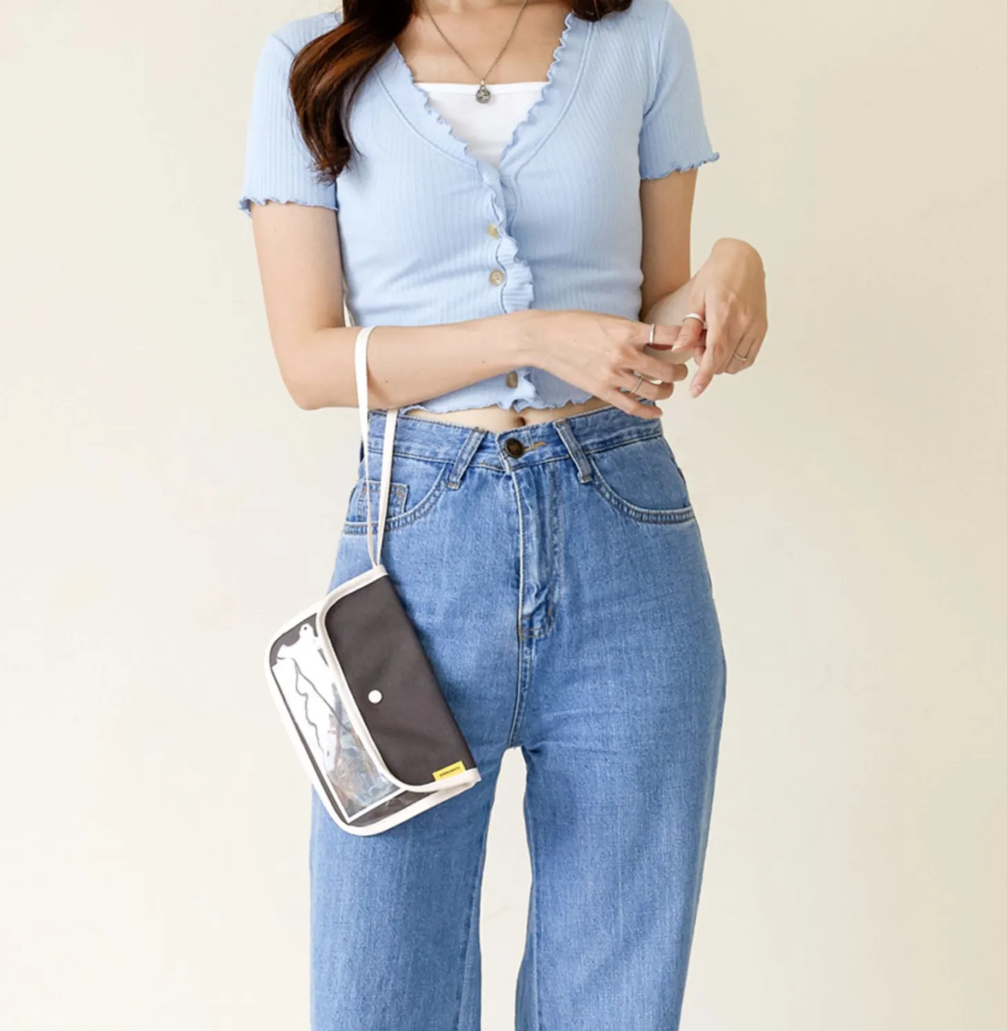 Canvas Slim Pocket Shoulder Bag